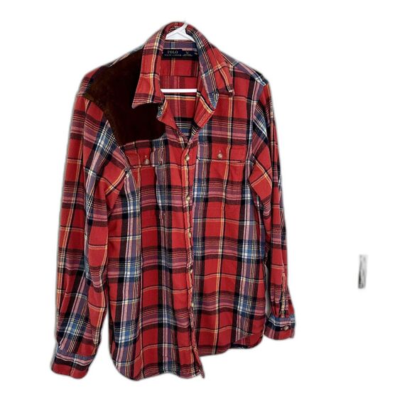 Polo Ralph Lauren Men's Red Plaid Flannel Shirt XL 100% Cotton Lumberjack Style - Picture 1 of 7